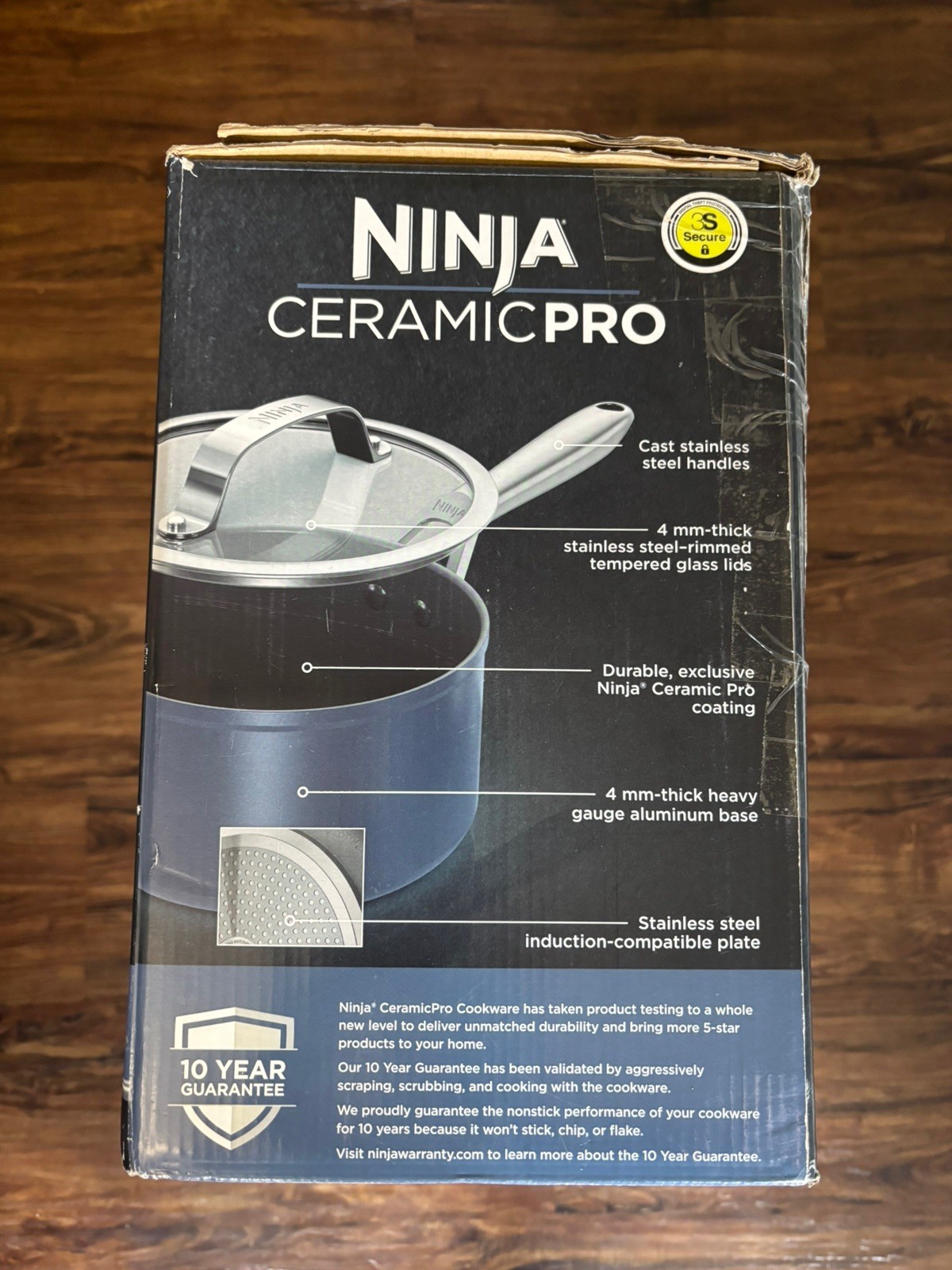 Ninja 10pc NeverStick Ceramic Pro Cookware Set. Blue! New!