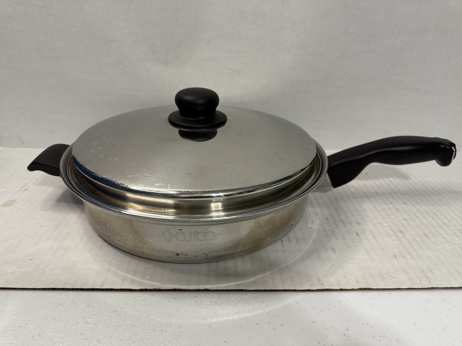 CUTCO 5 Ply Aluminum Core 11.5” Fry Pan With Lid Made In USA