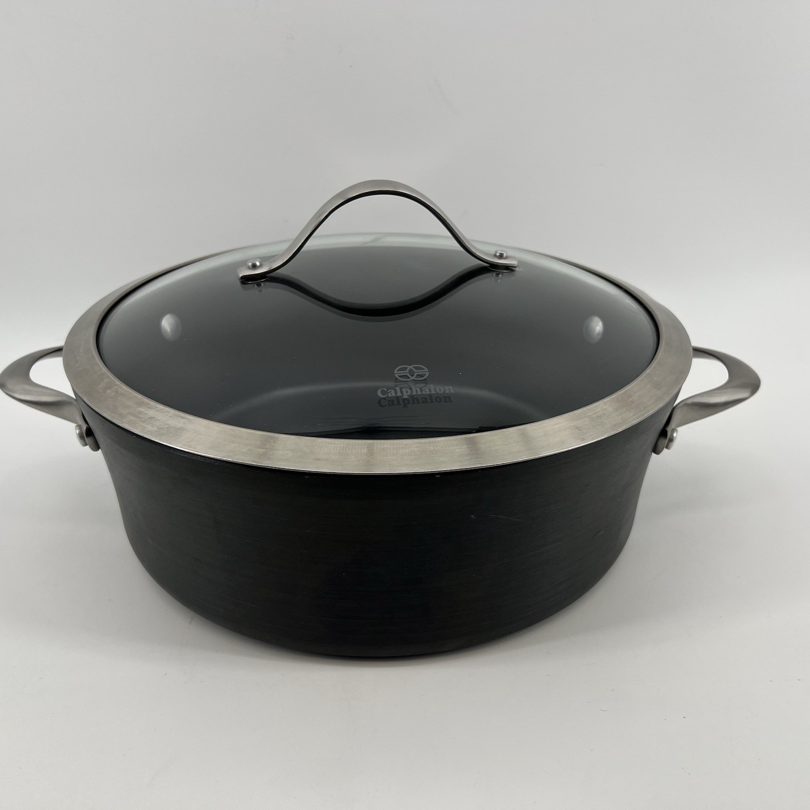 Calphalon 5 Quart Hard Anodized NonStick Dutch Oven Pan Pot Glass Lid #8785