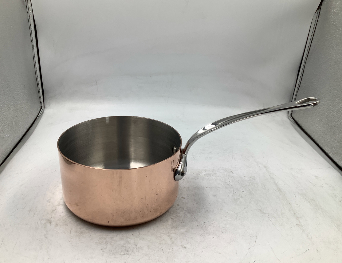 Mauviel M’Heritage 150 S Polished Copper & Stainless Steel Sauce Pan. 1.9 Qt