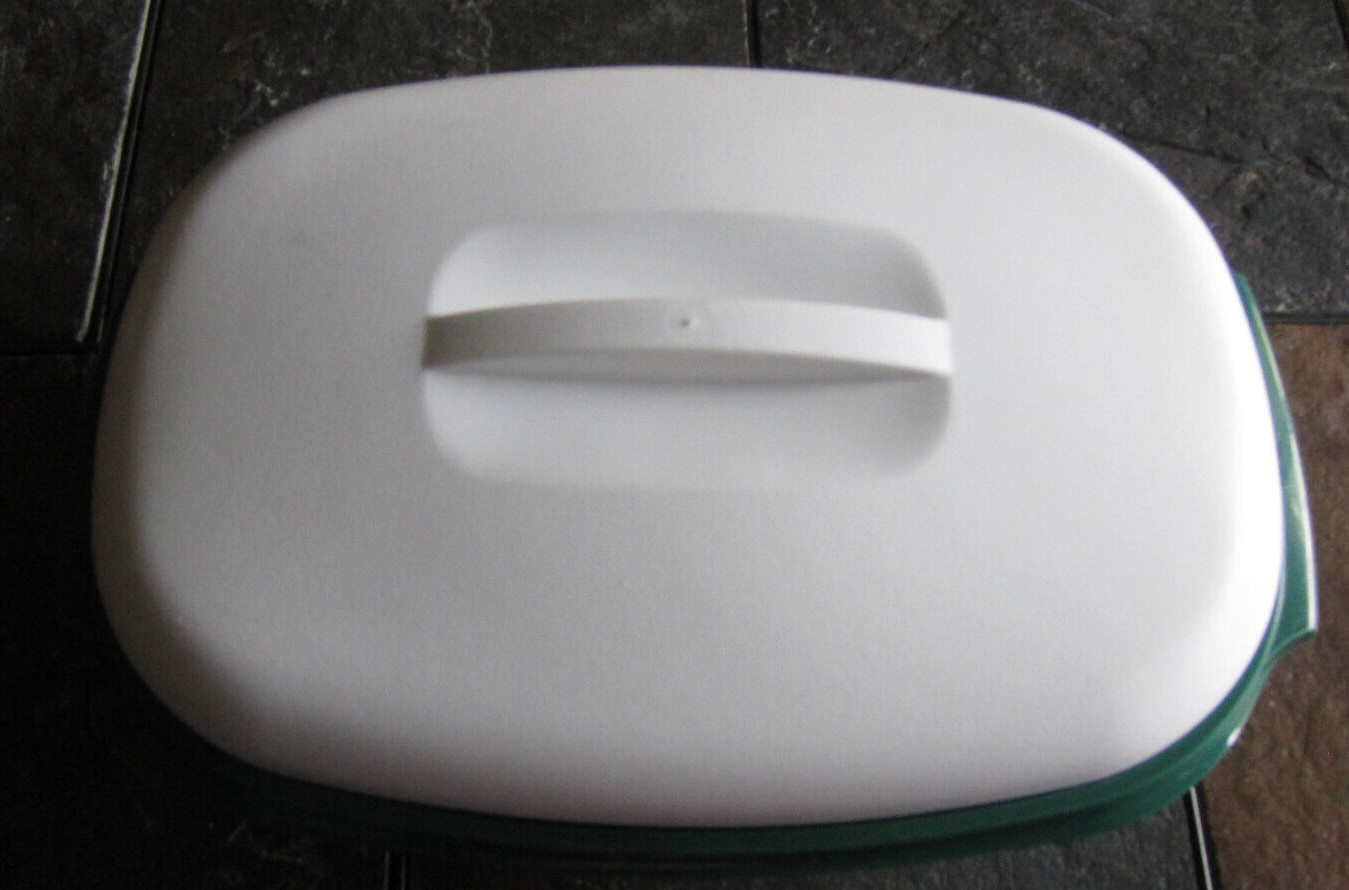 Tupperware #1273-4 Forest Green 3 Piece Vegetable/Rice Steamer Strainer