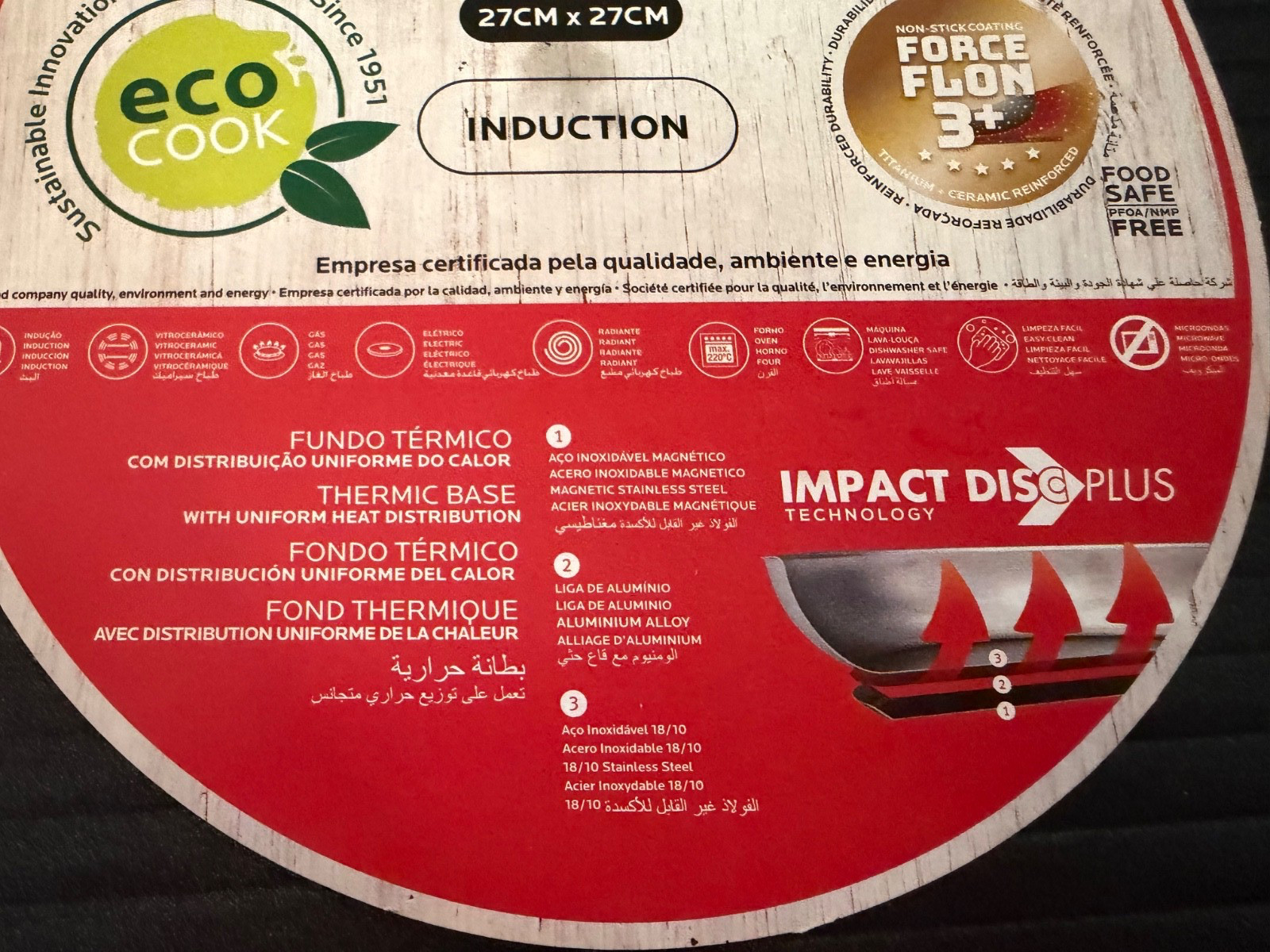 NEW Silampos Stainless Steel Induction Grill Pan Made & Purchased in Portugal