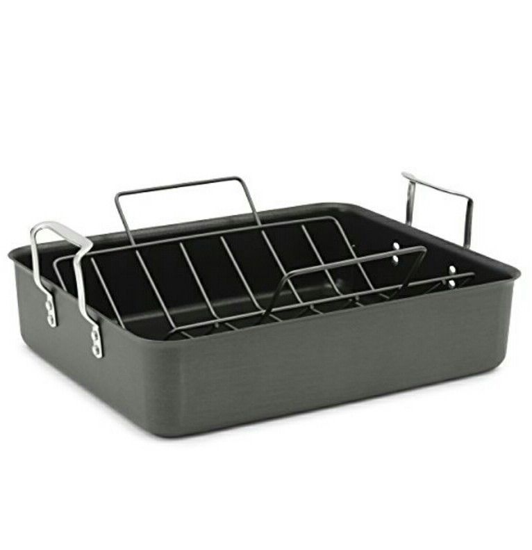 Calphalon Hard Anodized Classic Nonstick 16-Inch Roaster w Nonstick Rack NIB