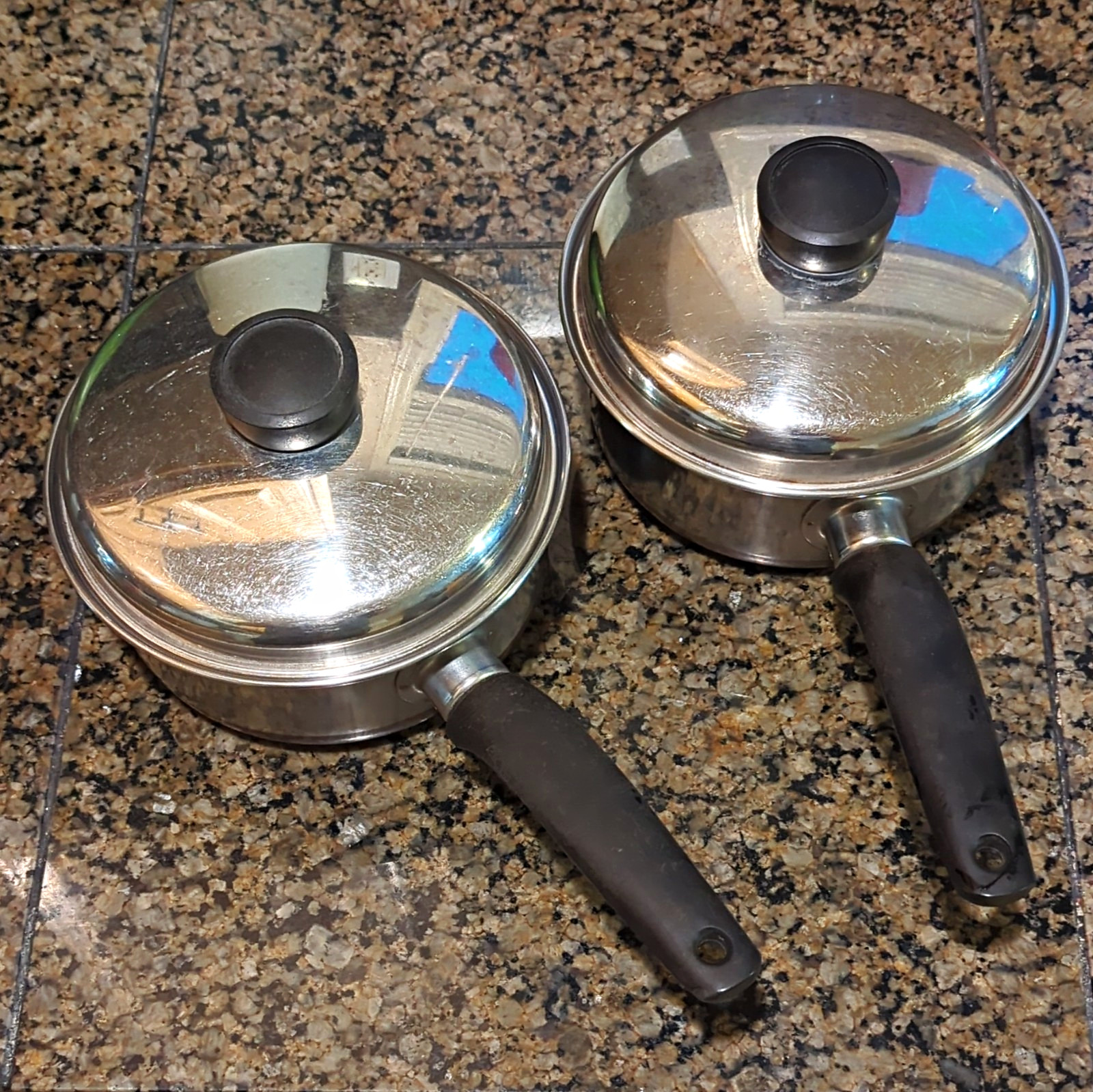 Revere Ware “Copper Maid” 3/4 Qt Sauce Pans With Lids (2 Qty)