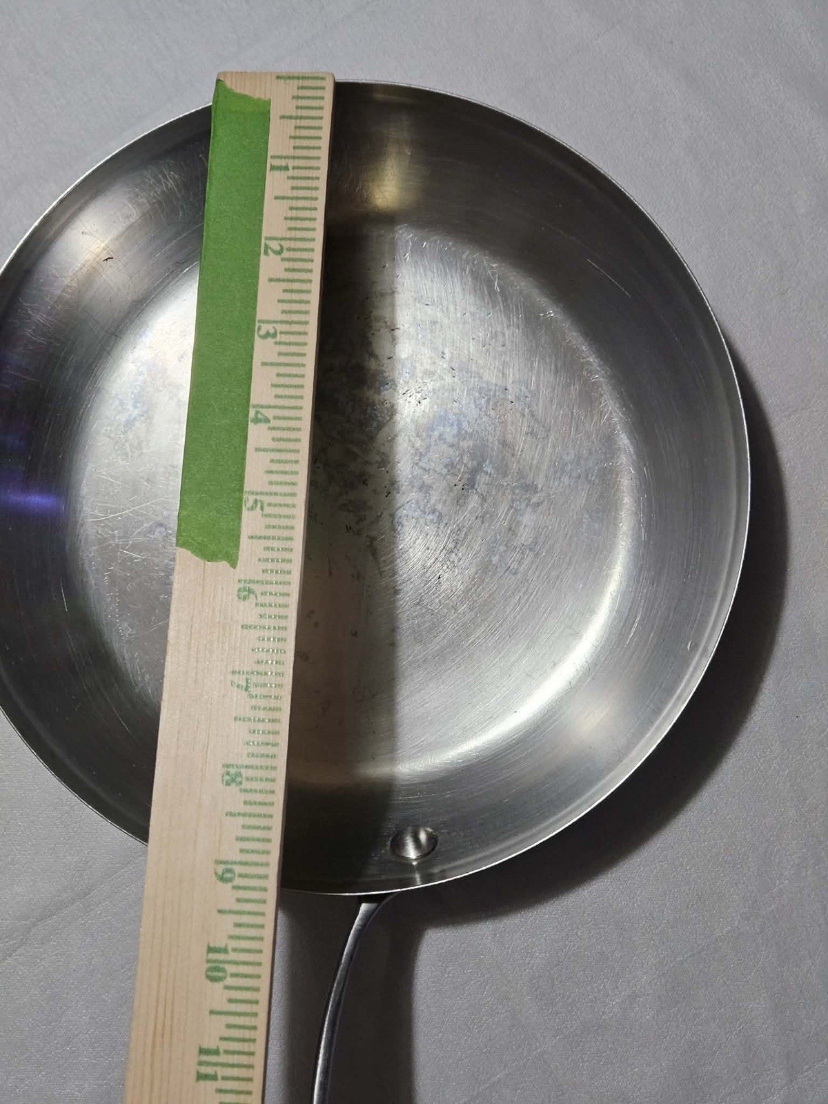 Rachael Ray 10in 24cm Stainless Steel Frying Pan Skillet Orange Handle 2in Deep