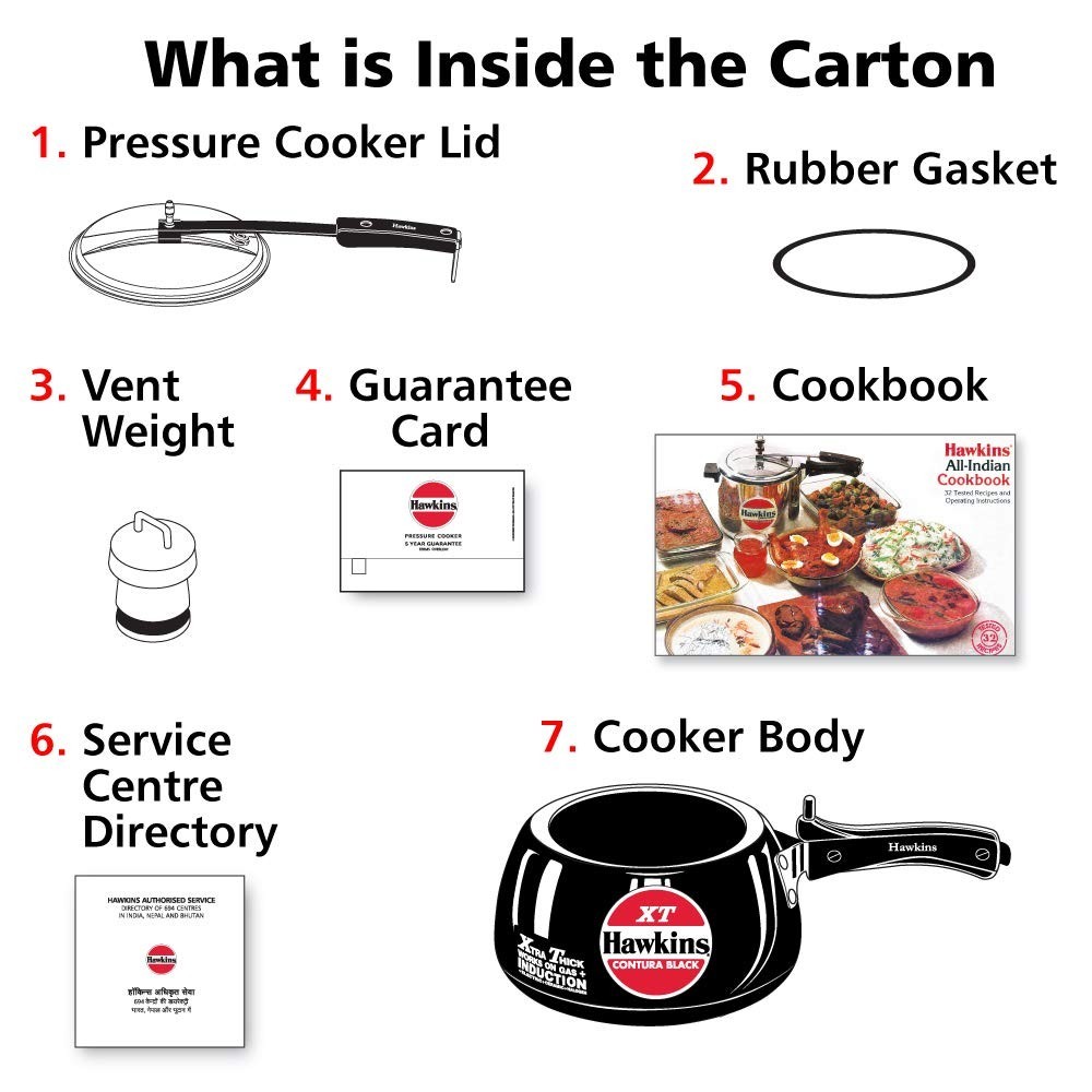 Hawkins Contura Induction Compatible Aluminium Inner Lid Pressure Cooker 3 Litre