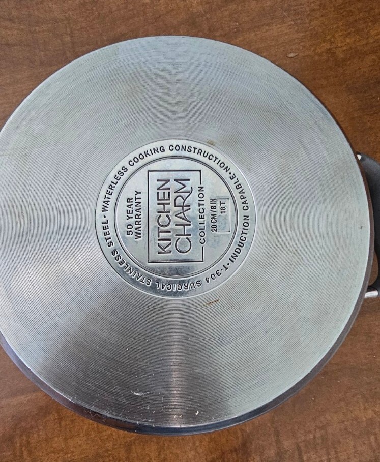 Kitchen Charm Royal Prestige T304 Surgical Stainless Steel 8″ Sauce Pan W/Lid