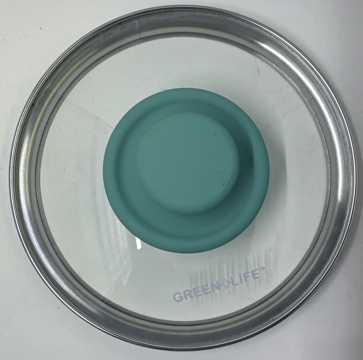 Green Life 7″ OD 6″ ID Replacement Glass Metal Pot Pan LID ONLY Teal Knob