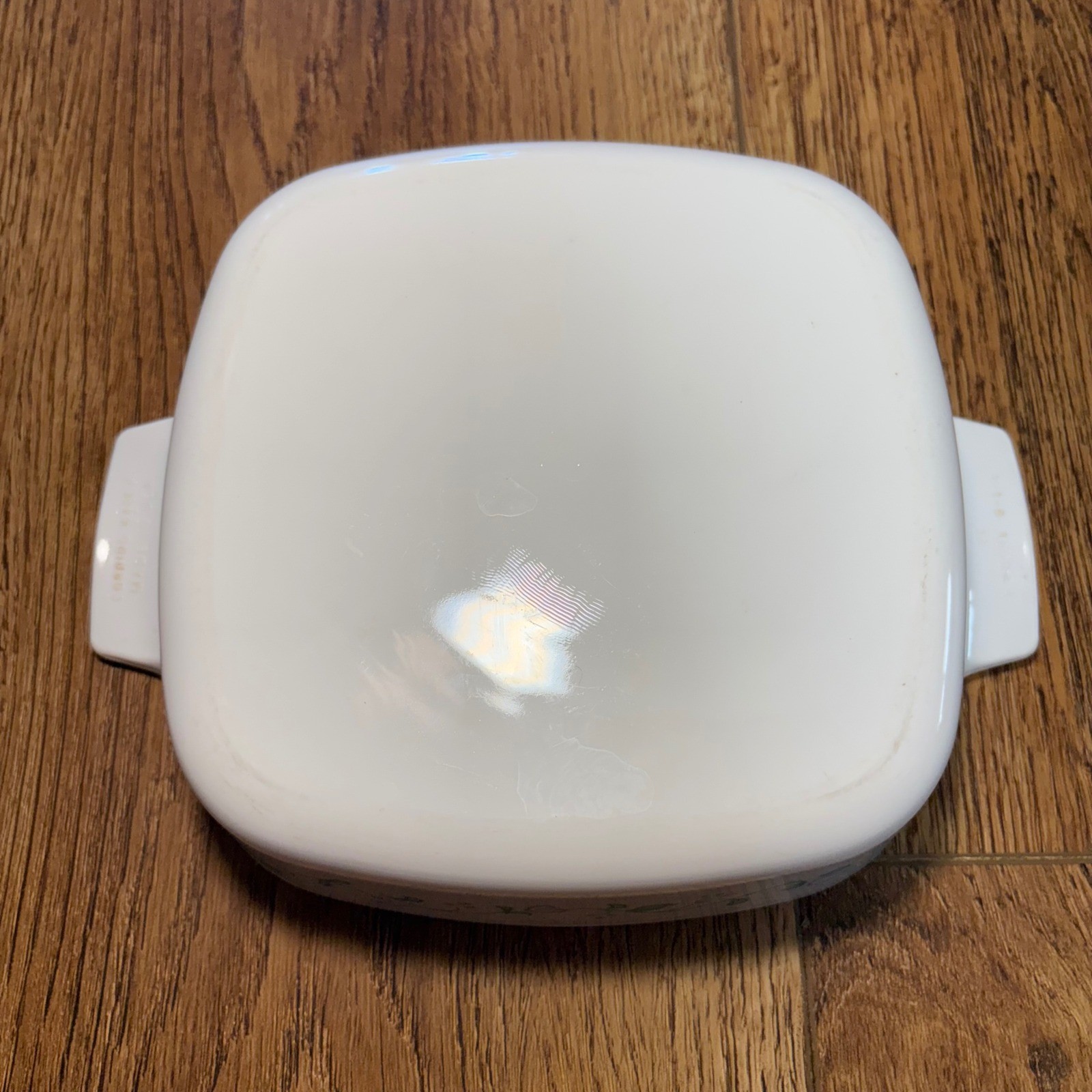 Corning Ware Country Cottage 1L Square Casserole Dish A-1-B White Hearts Vines