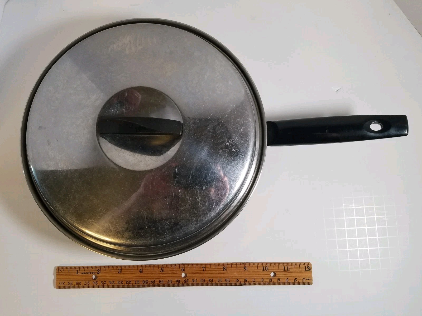 Vintage Ekco Criteria Stainless Steel 10-3/4″ Skillet # M7750 USA With LID