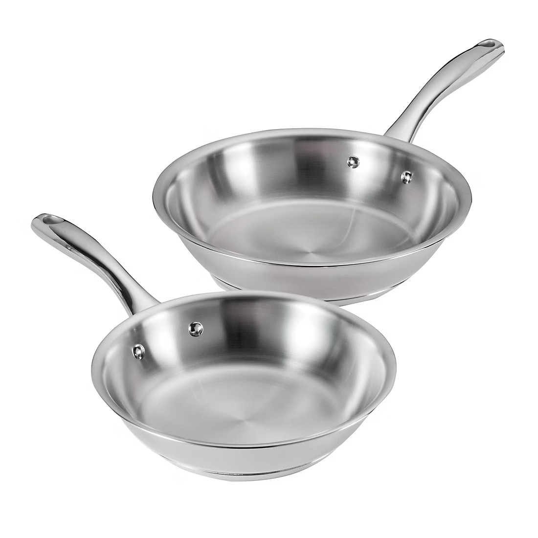Tramontina 2-Piece Tri-Ply Stainless Steel Fry Pan Set 8.7” & 10.5” Induction