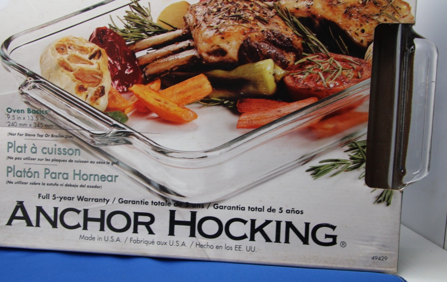 Anchor Hocking 3qt. Oven Basics 9″x13″ Rectangular Baking Dish Clear Glass USA