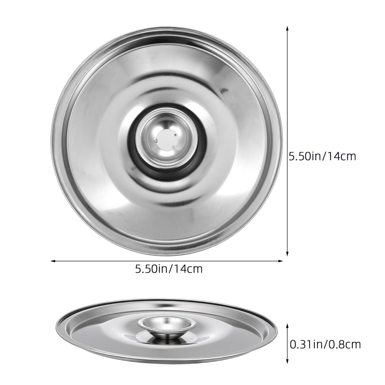 Universal Stainless Steel Pot Lid, 5 Inch Pan Cover for Small Saucepan Season…