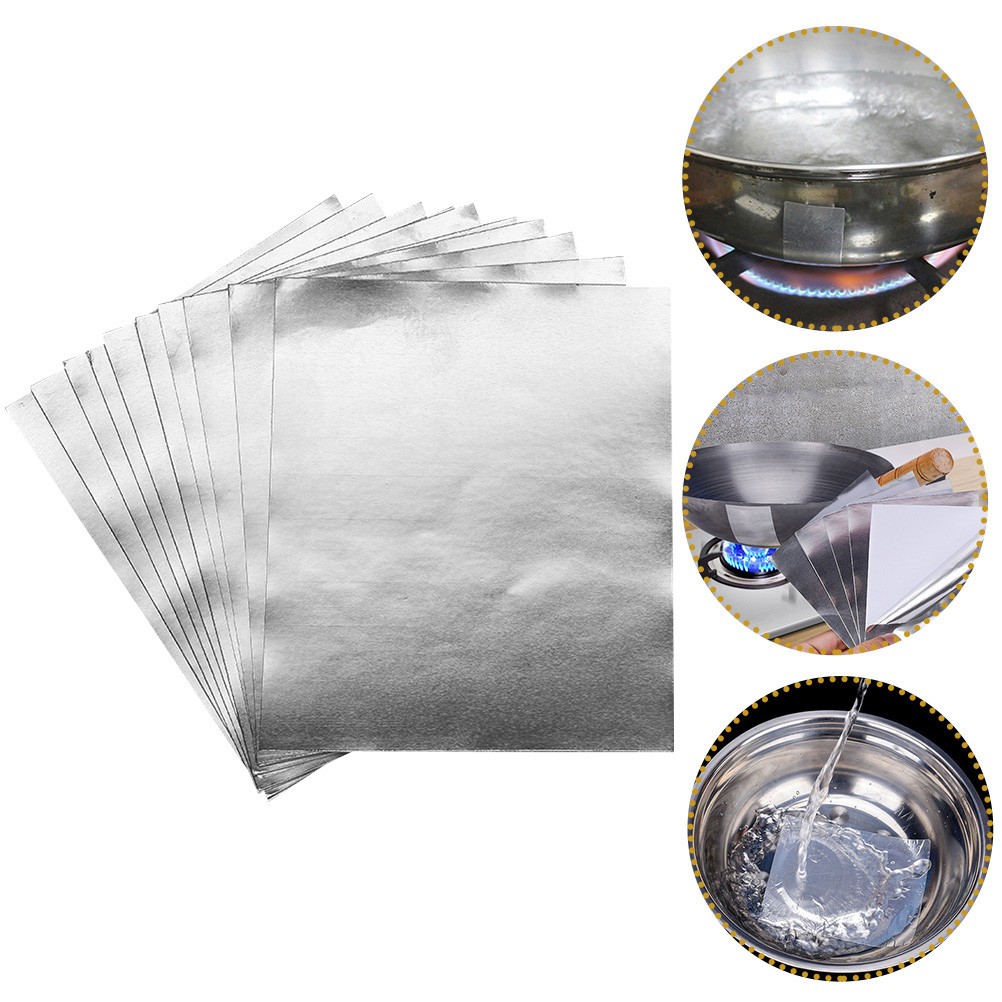 20 Sheets Aluminum Foil Paper Roll Pot Repair Tape Cooking Pots Patch