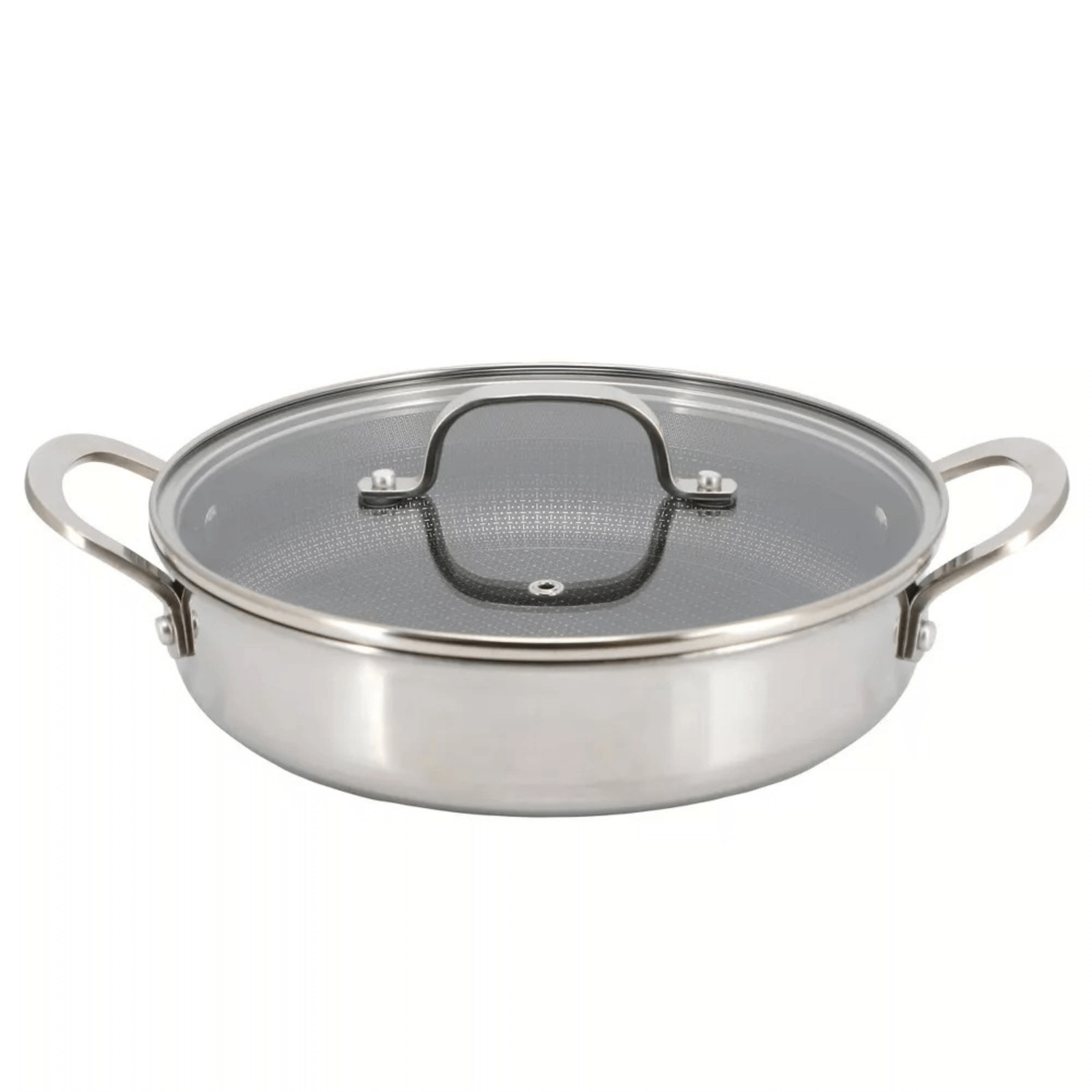 Better Chef 10-Inch 3-Ply Stainless Steel Nonstick Deep Fry Pan with Lid
