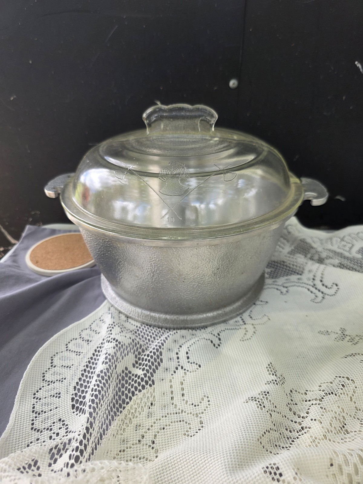 Guardian Service Ware Aluminum Round Pot w Glass Lid