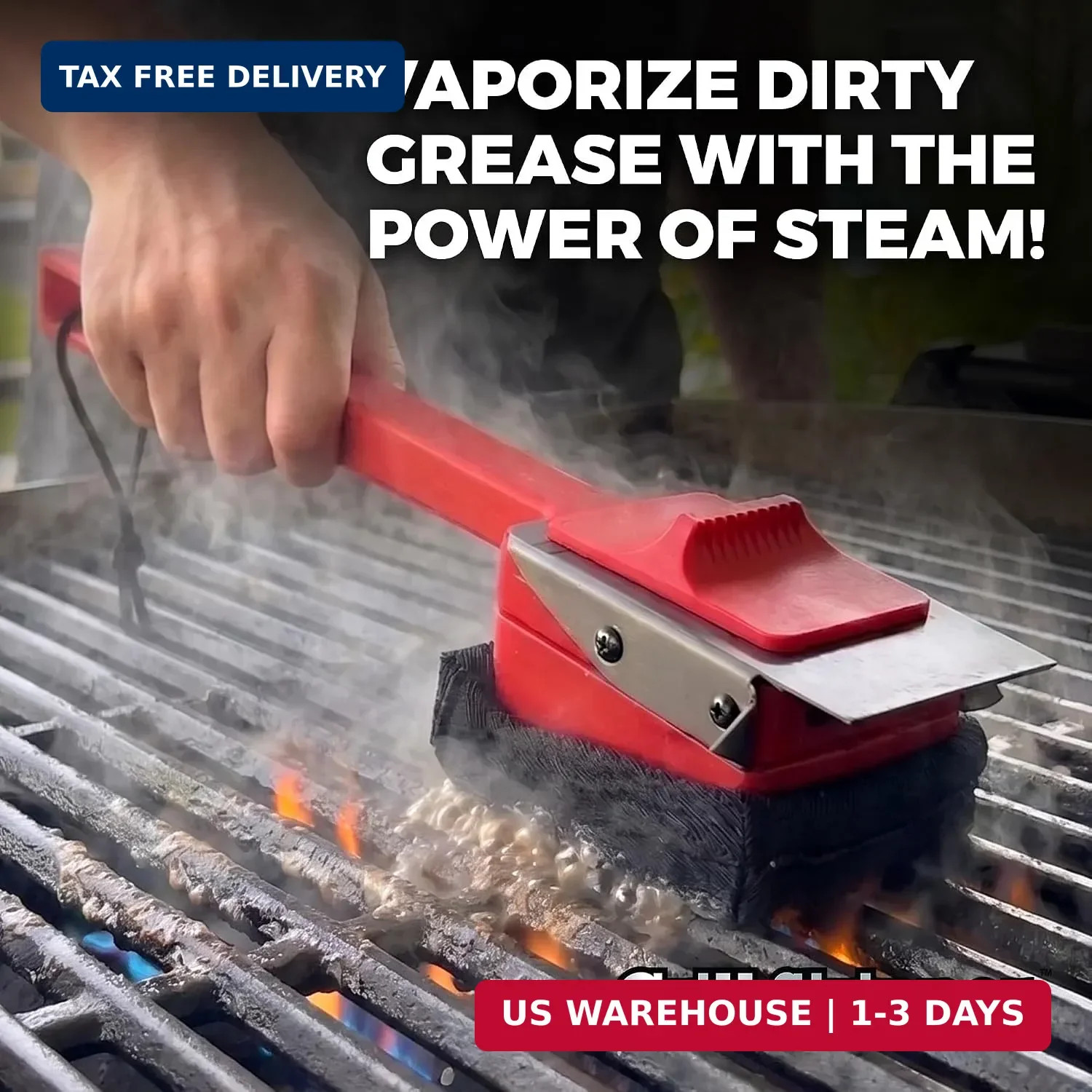GRILL STRIPPER Bristle Free Grill Brush For Outdoor Grill – Steam Grill Brush Br