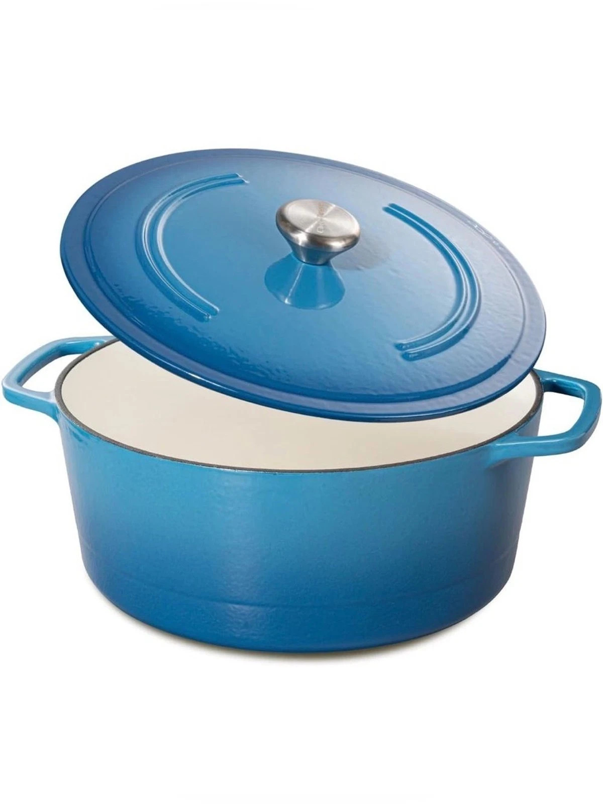 Chef Power 6QT Enameled Cast Iron Dutch Oven with Lid Blue