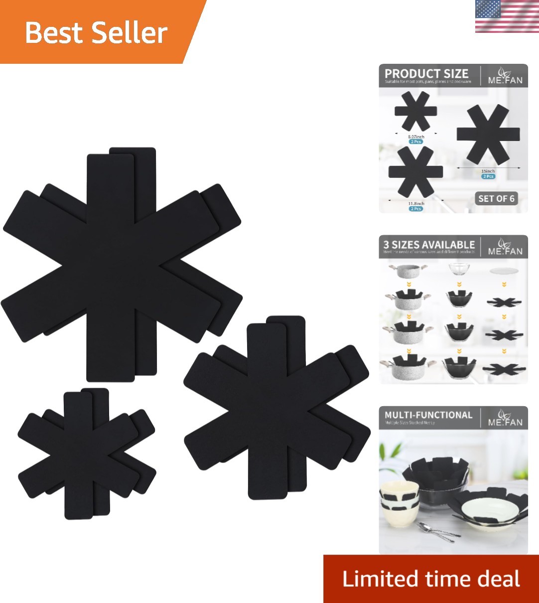 6 Set Cookware Protectors – Versatile Felt Separators for Any Kitchen