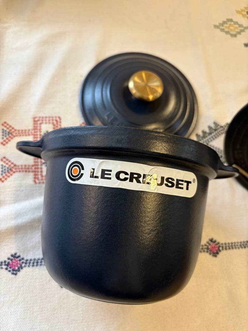 Le Creuset Cocotte Every Rice Pot 18cm Orange Stainless Steel Knob Cast Iron