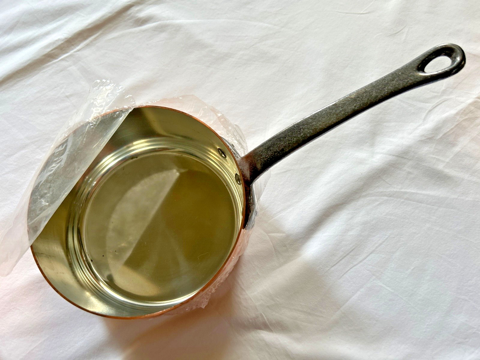 BAUMALU 2 mm Copper Smooth Saute Pan 1.75 qt Alsace France New