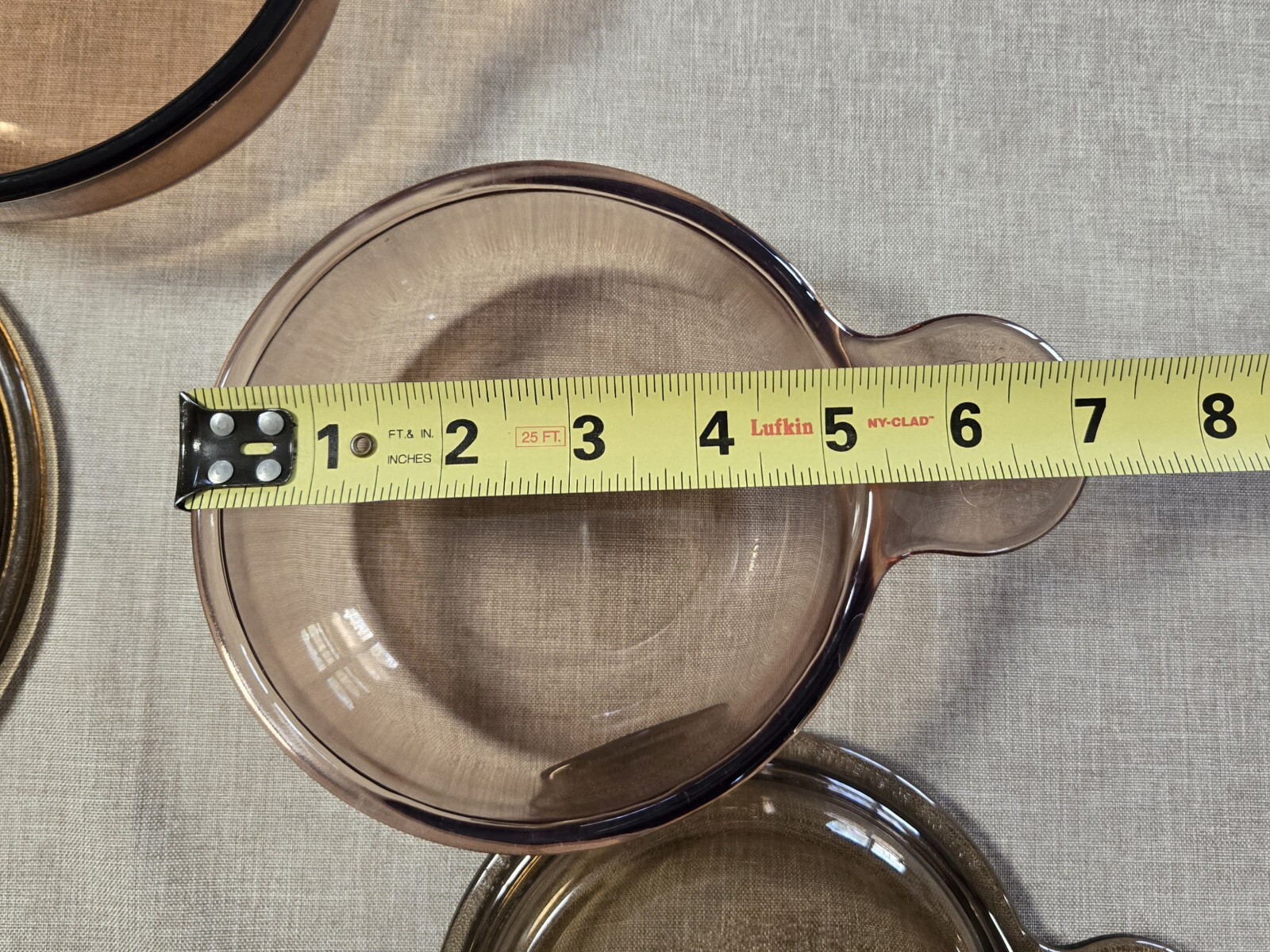 Vision Corning Ware Grab It Amber Brown Mini V-240-B And V-150-B With Lids