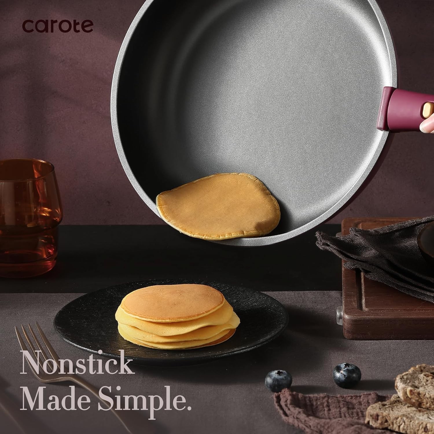 21-Piece Nonstick Cookware Set with Detachable Handles – Induction Compatible