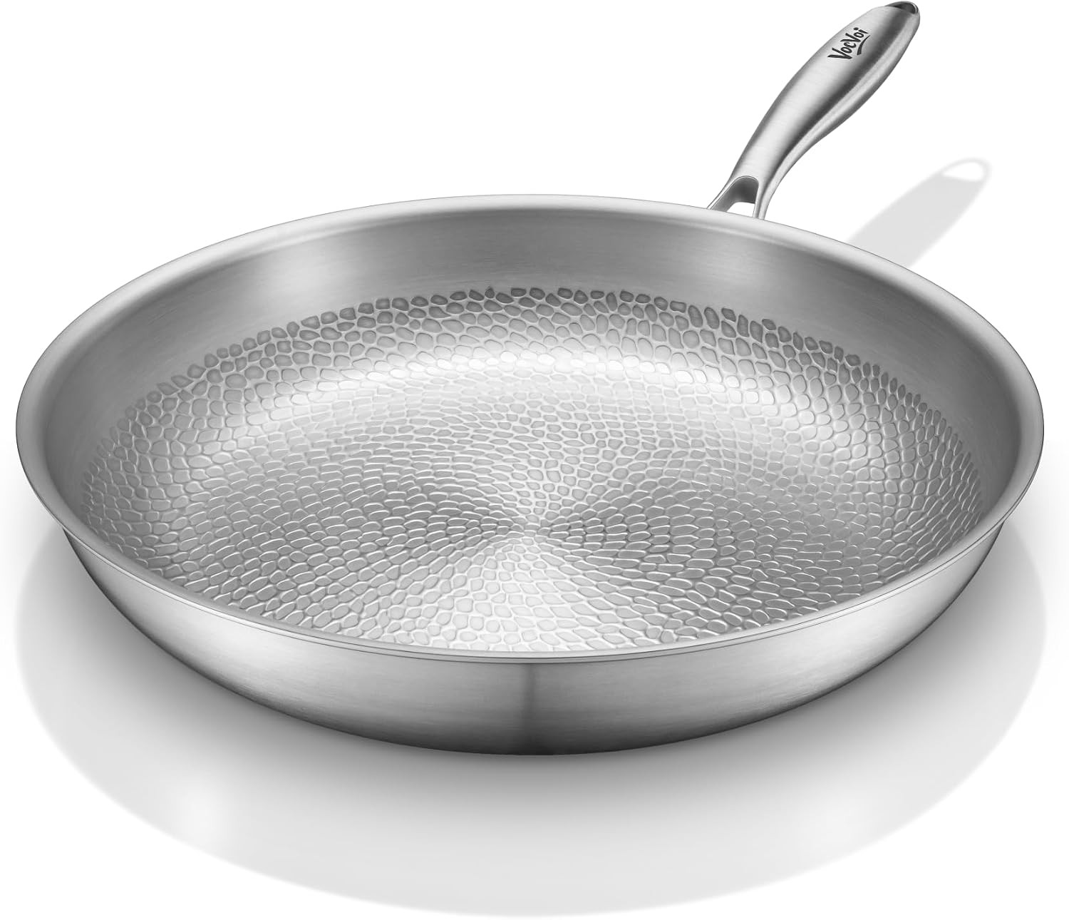 Titanium pans for cooking,12″ frying pan,butter warmer skillet | Uncoated