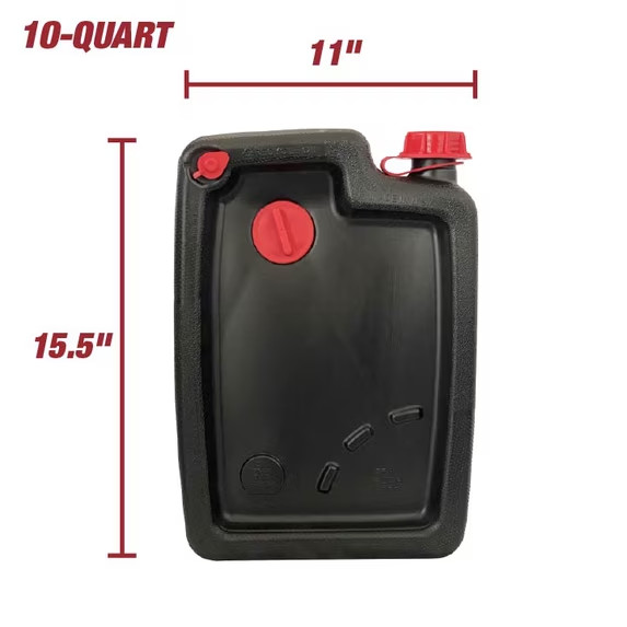 Hyper Tough 10 Quart Automotive Drain Pan Container, HT-10QT-2025, Black