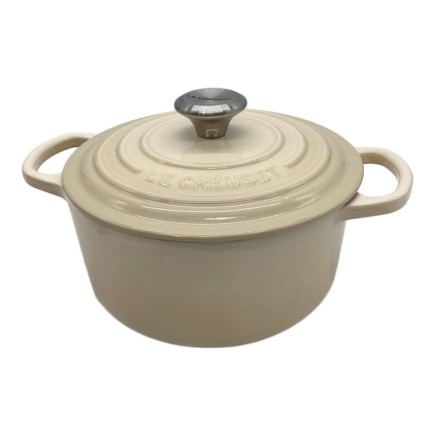 Le Creuset Signature Cocotte Ronde 18cm 7 ” 2qt Meringue Enamel Cast Iron