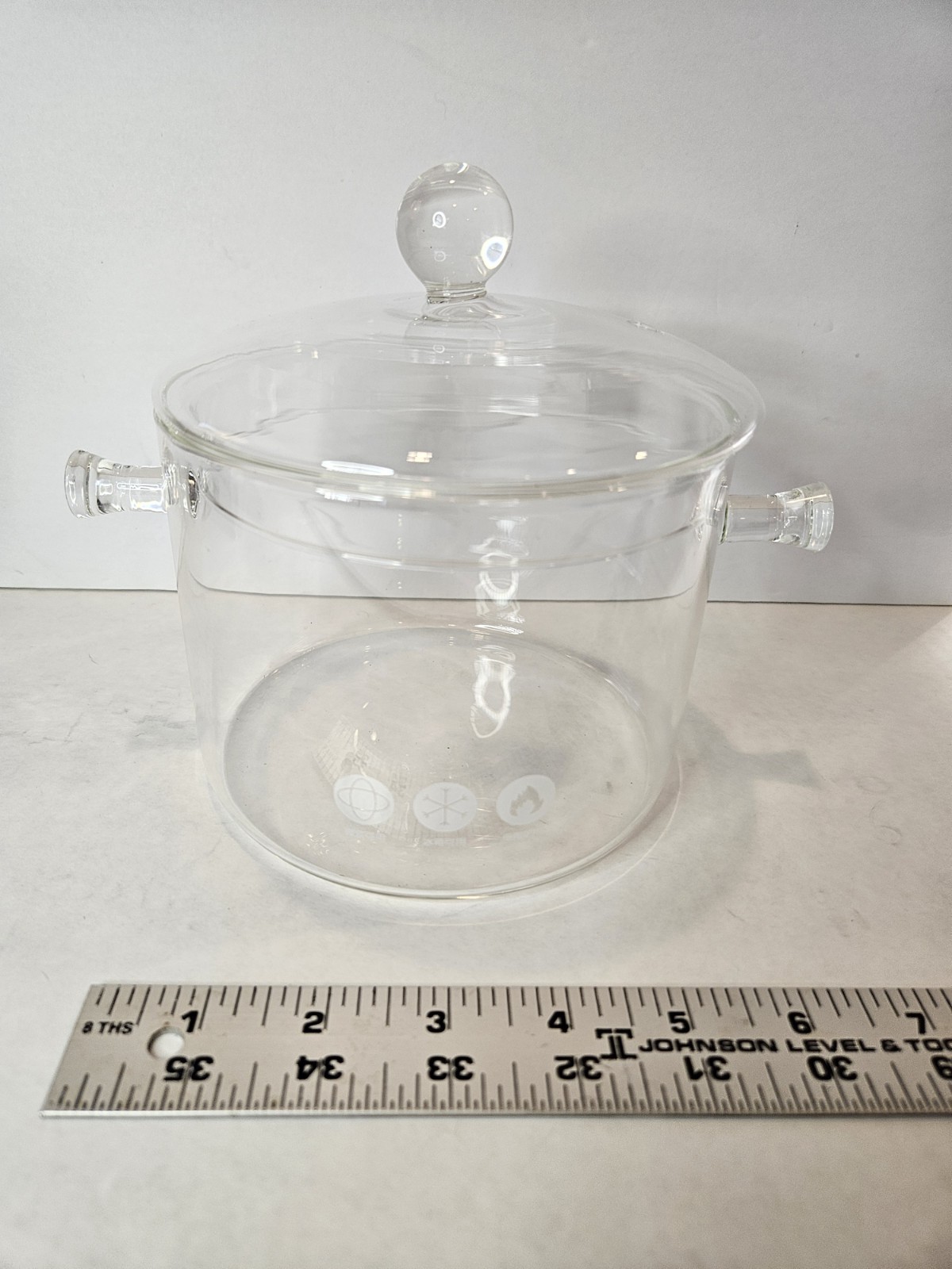 Glass Cooking Pot 1.9L/64OZ Heat Resistant Borosilicate Saucepan W/ Lid
