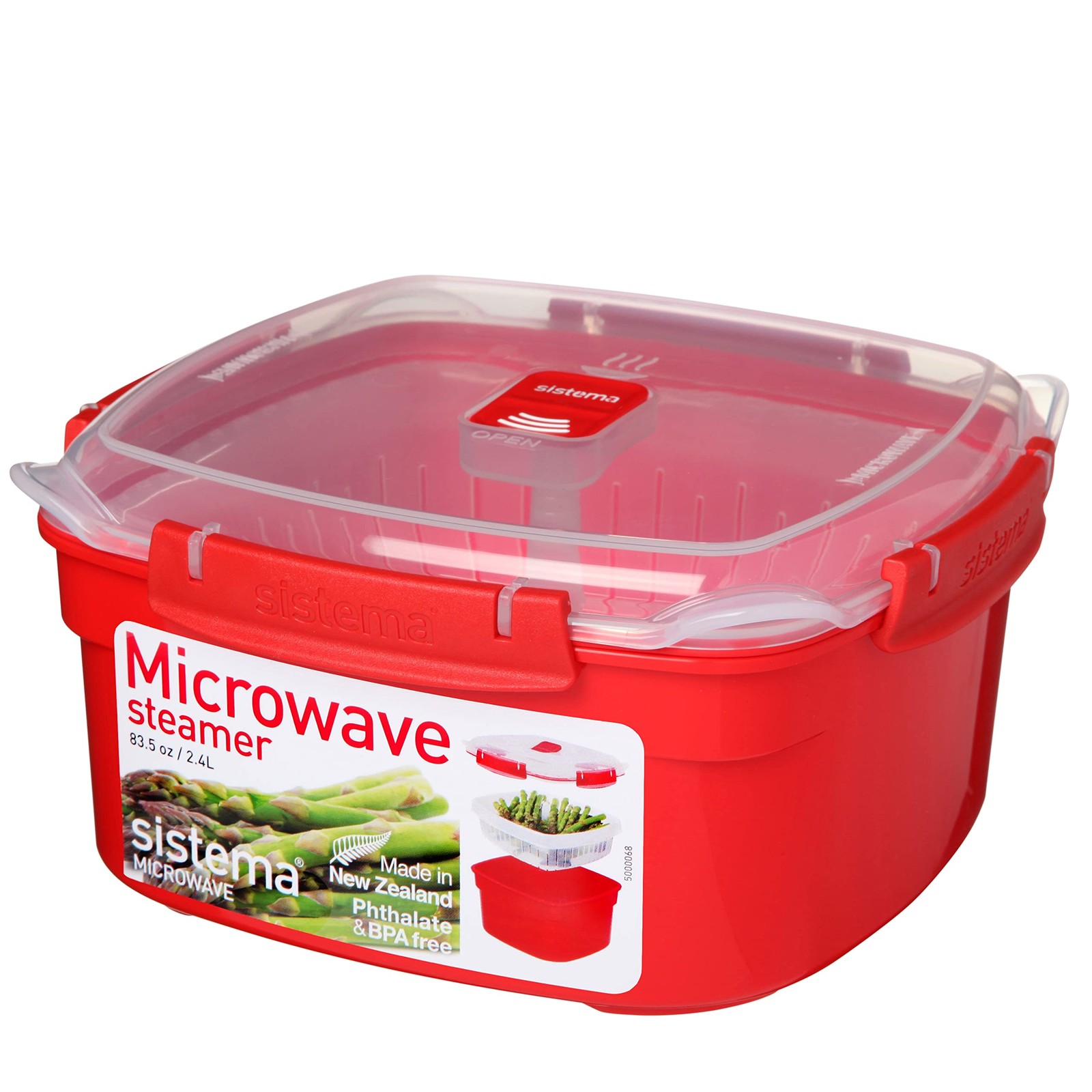 Microwave Collection Steamer Medium 83.5 oz/2.4 L Red