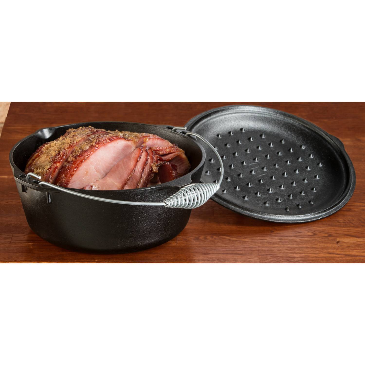 Lodge Cast Iron Dutch Oven with Iron Cover, Pre-Seasoned, 7-Quart
