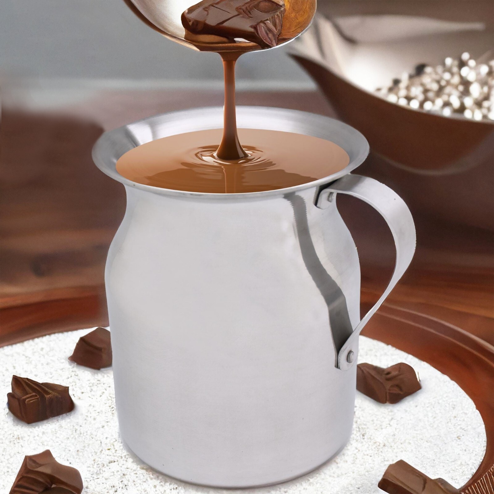 Aluminum Chocolate Milk Pot, 2.0 Quart 6 x 7 inches