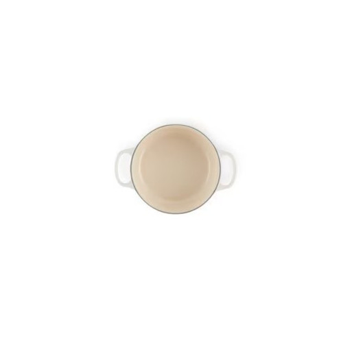 Le Creuset Signature Cocotte Ronde 18cm Merengue Cast Enamel Pot Silver Knob New