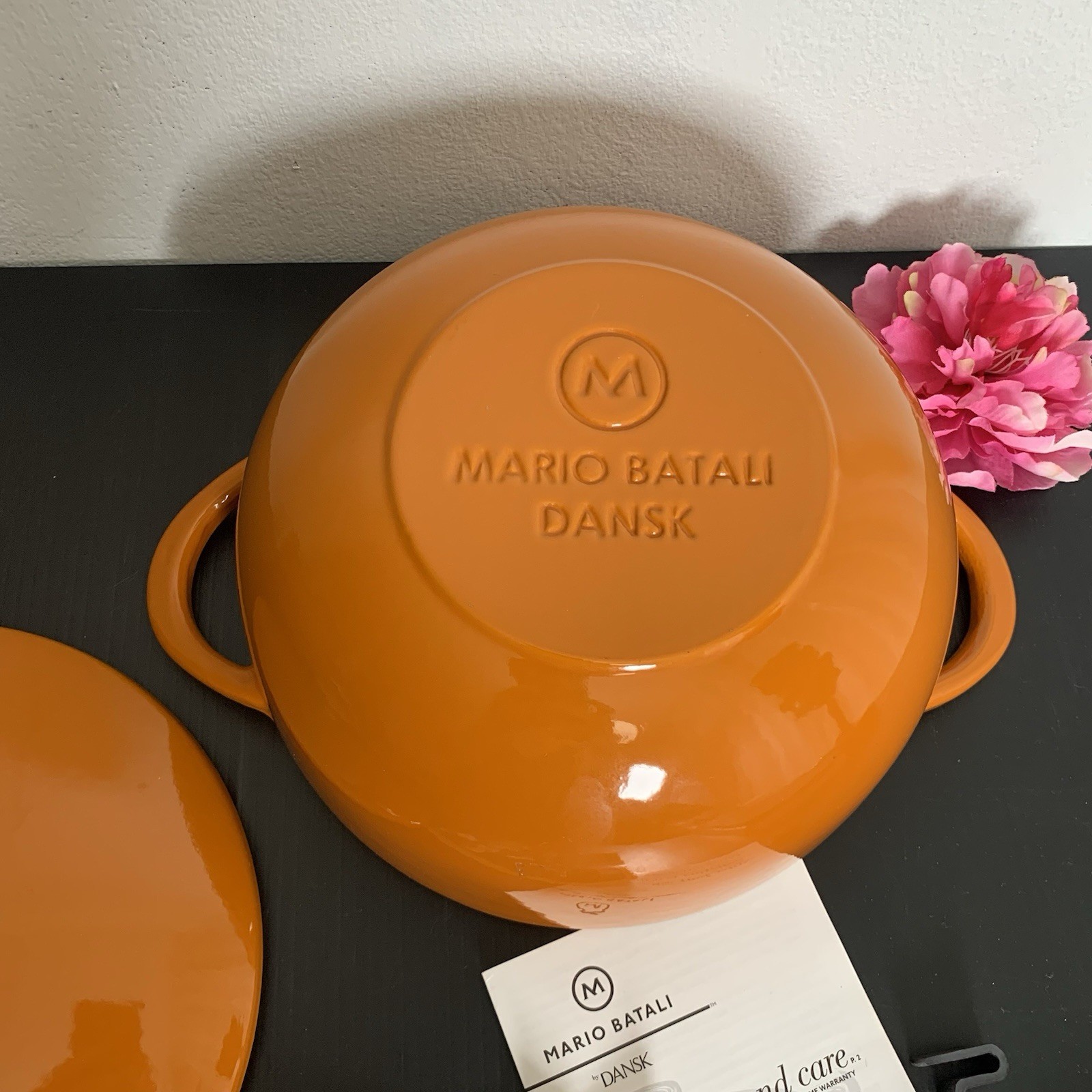 Mario Batali Dansk – Enameled Cast Iron Dutch Oven – Orange