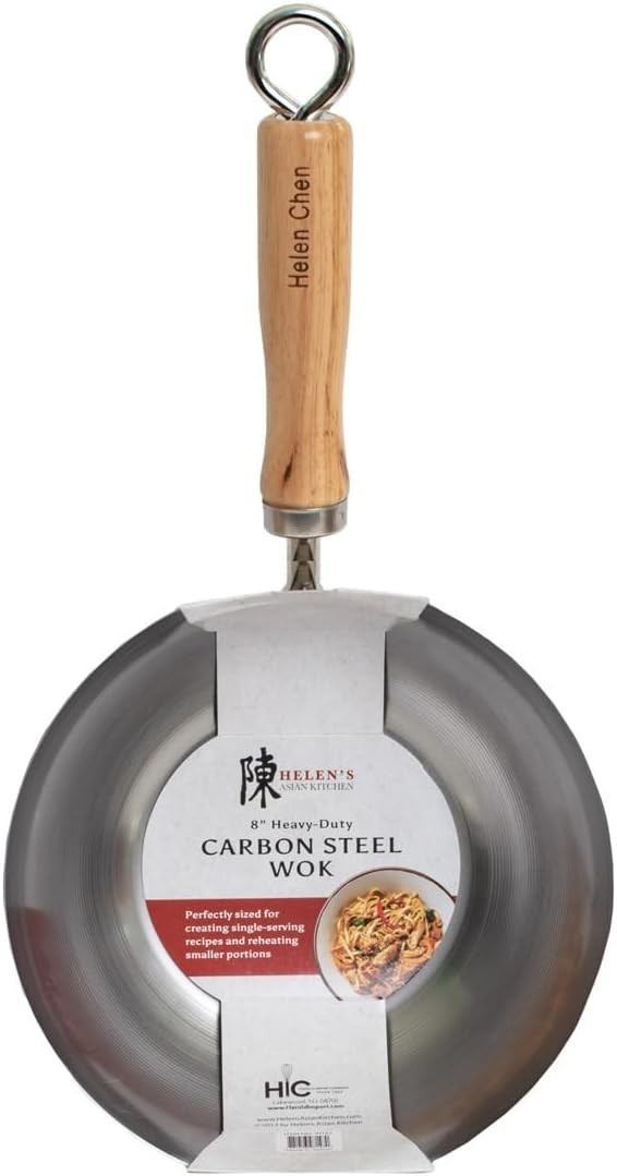 Helen’s Asian Kitchen 8-Inch Wok – Durable Carbon Steel for Perfect Stir Fry