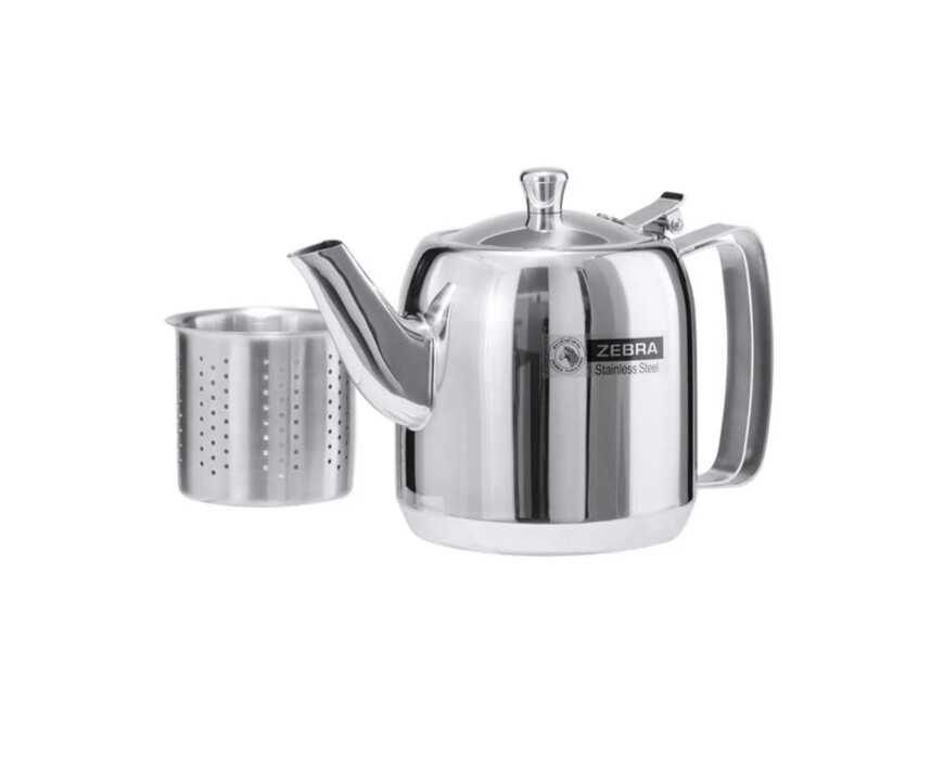 Thai Zebra Brand Prima Tea Pot Kitchenware Silver Stainless Steel Free Filter