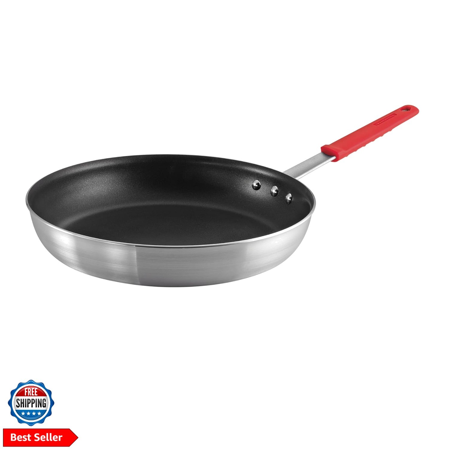 Professional 14-Inch Non Stick Extra Large Frying Pan, Heavy-Gauge Aluminum S…