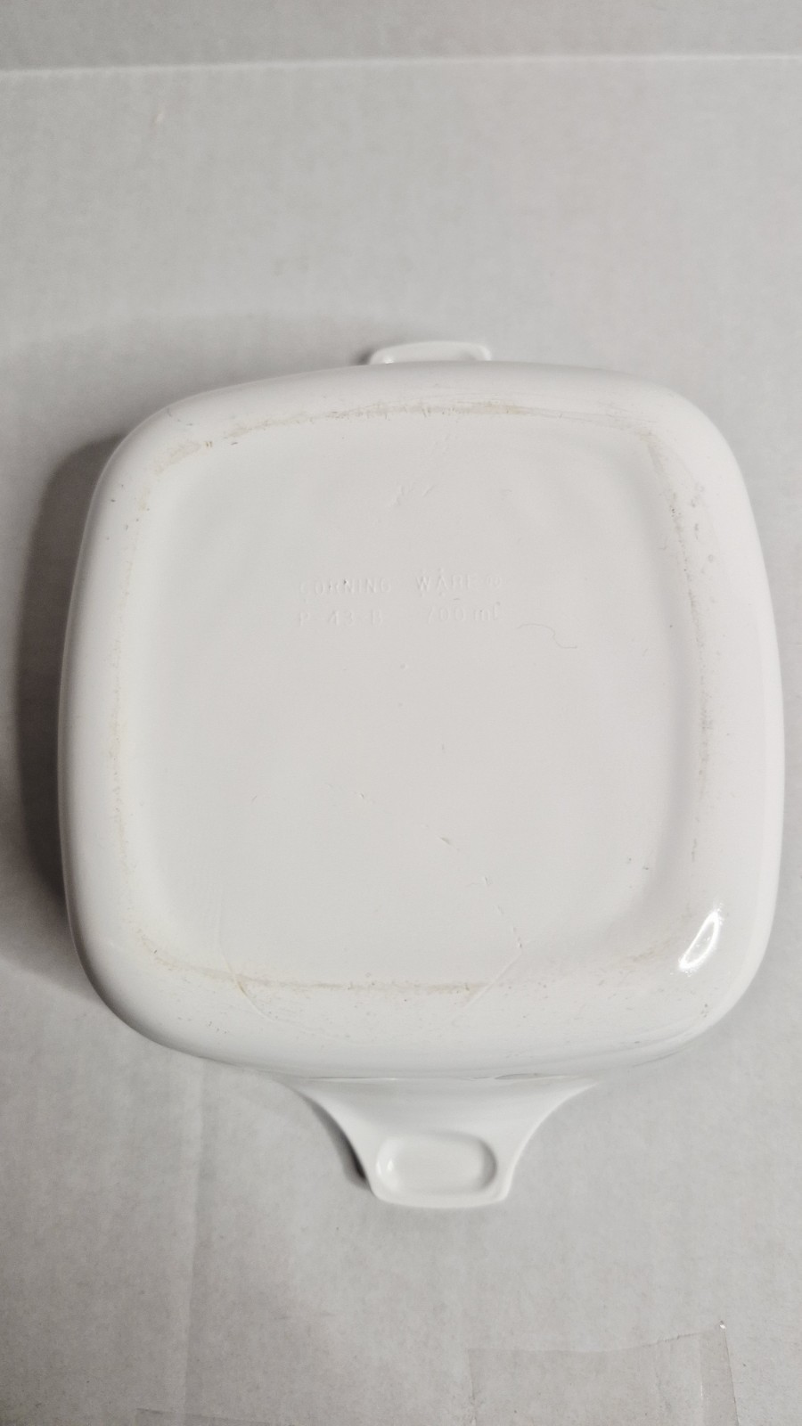 Vintage Corning Ware Casserole Dish Unisex 700mL English Meadow Pyroceram White