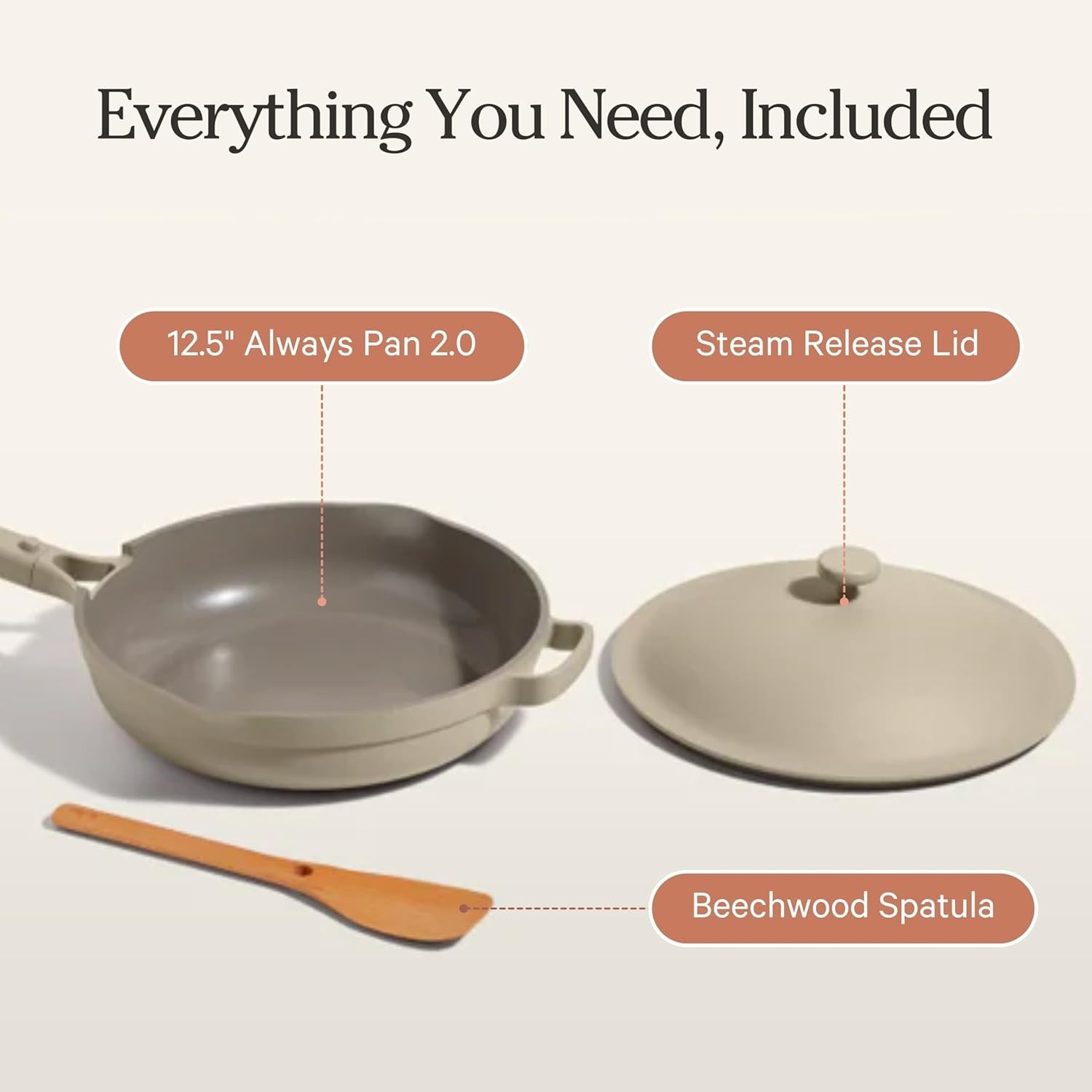 Our Place LARGE Always Pan 2.0 12.5” Ceramic Nonstick Pan w Lid STEAM READ