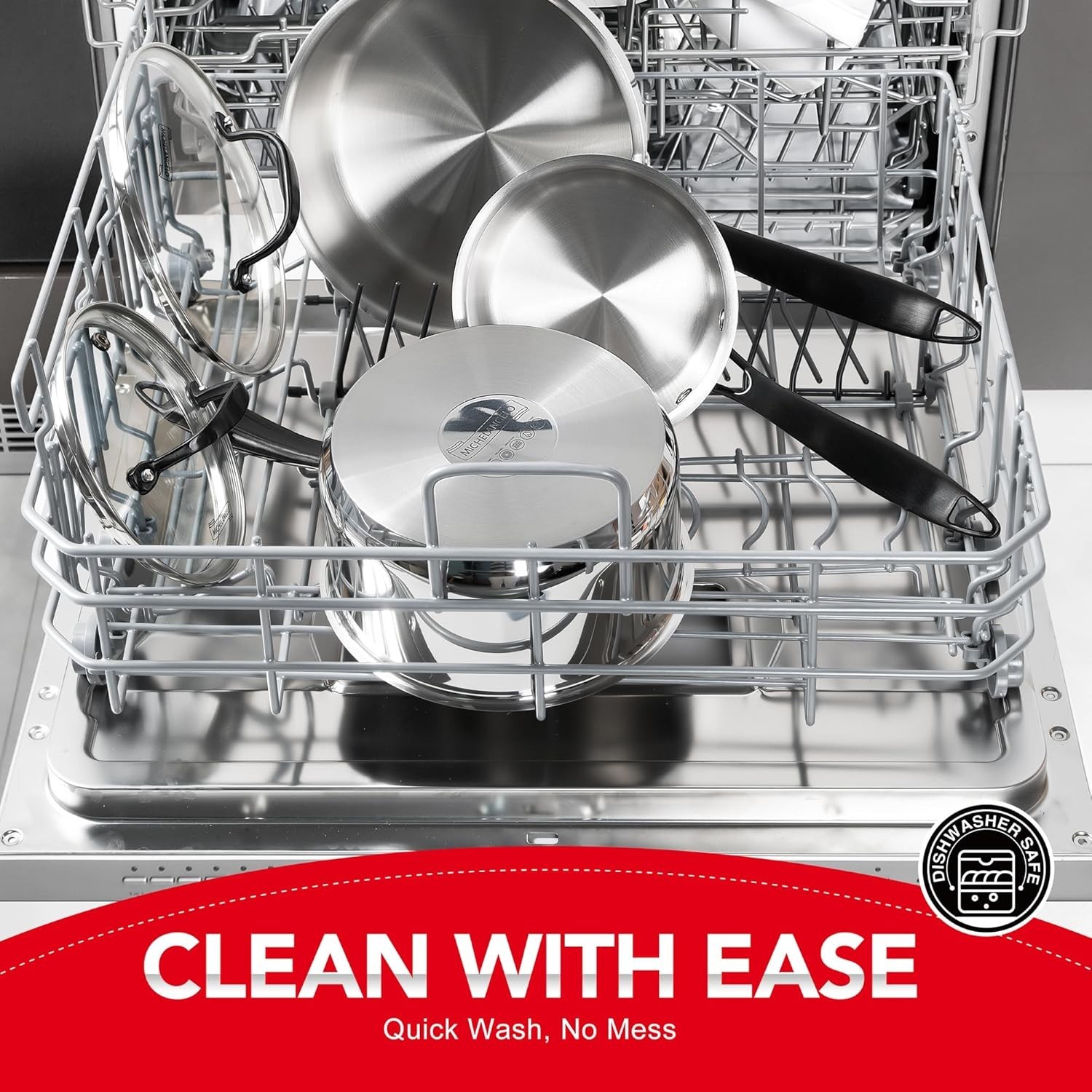 Versatile 6-Piece Stainless Steel Saucepan Set with Stay-Cool Handles & Lids