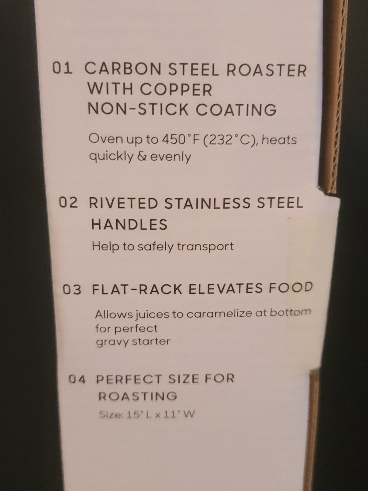 NEW IN BOX Sharper Image Nonstick Roasting Pan with Carving Knife Fork & Baster