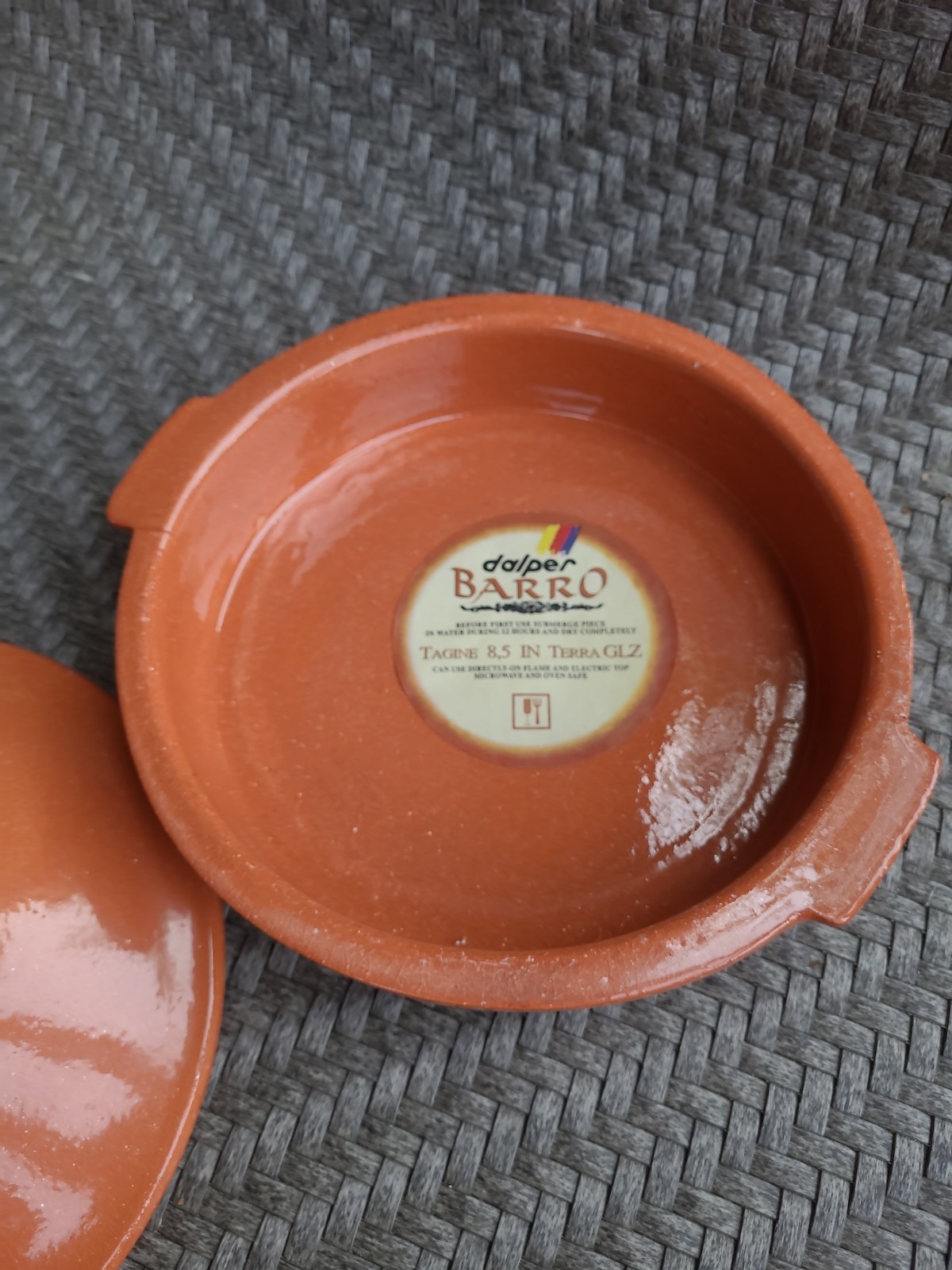 Sur La Table Terra Cotta Tagine Glazed Ceramic 8.5 Inch Brown Out Box Portugal