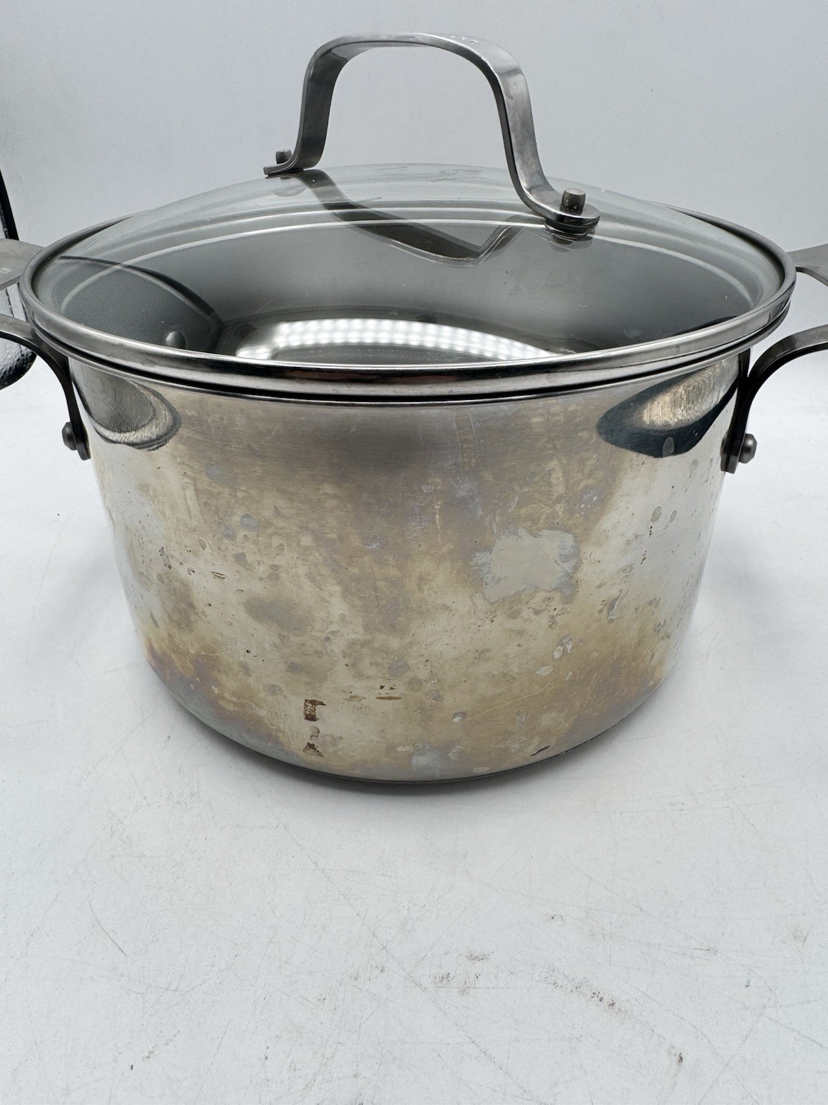 Emeril Lagasse 5 Qt 4.7 L Stock Pot Dutch Oven Stainless Steel with Clear Lid