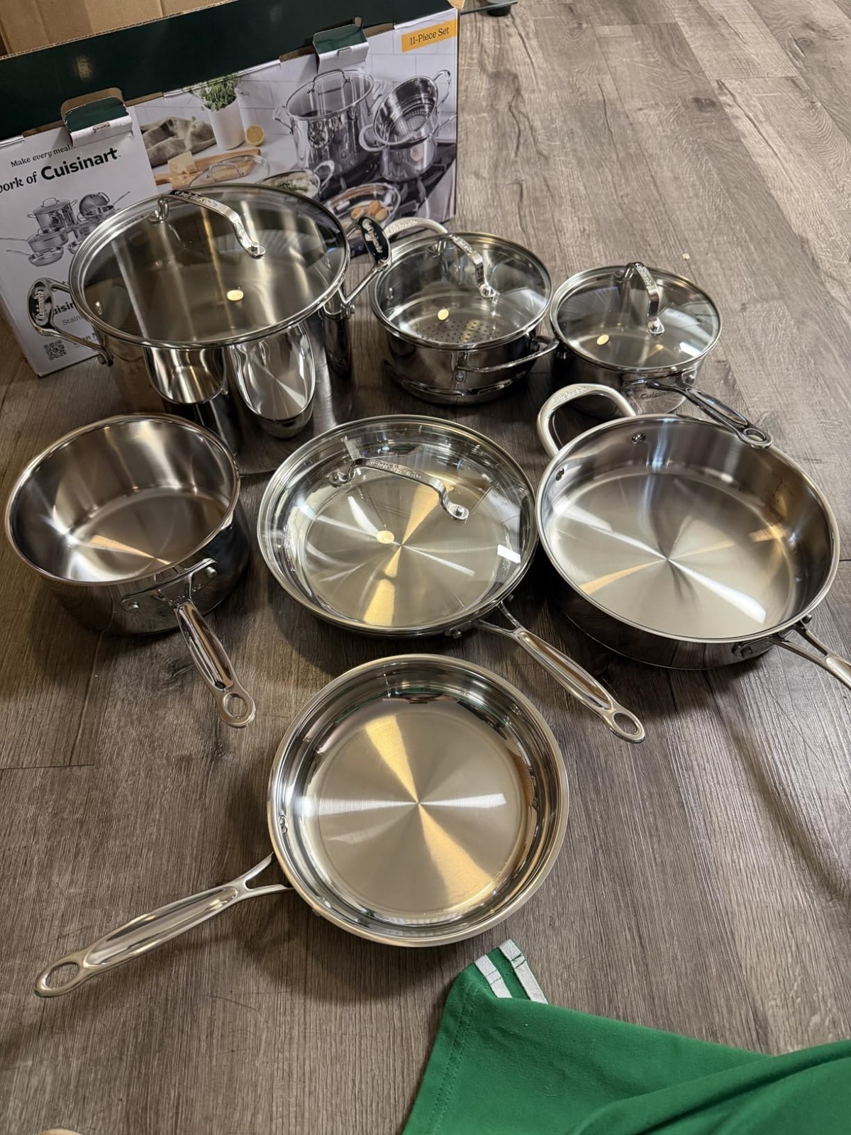 Kitchen Chef’s Classic Stainless Steel 11-Piece Pots/Pans Cookware Set Recipes..