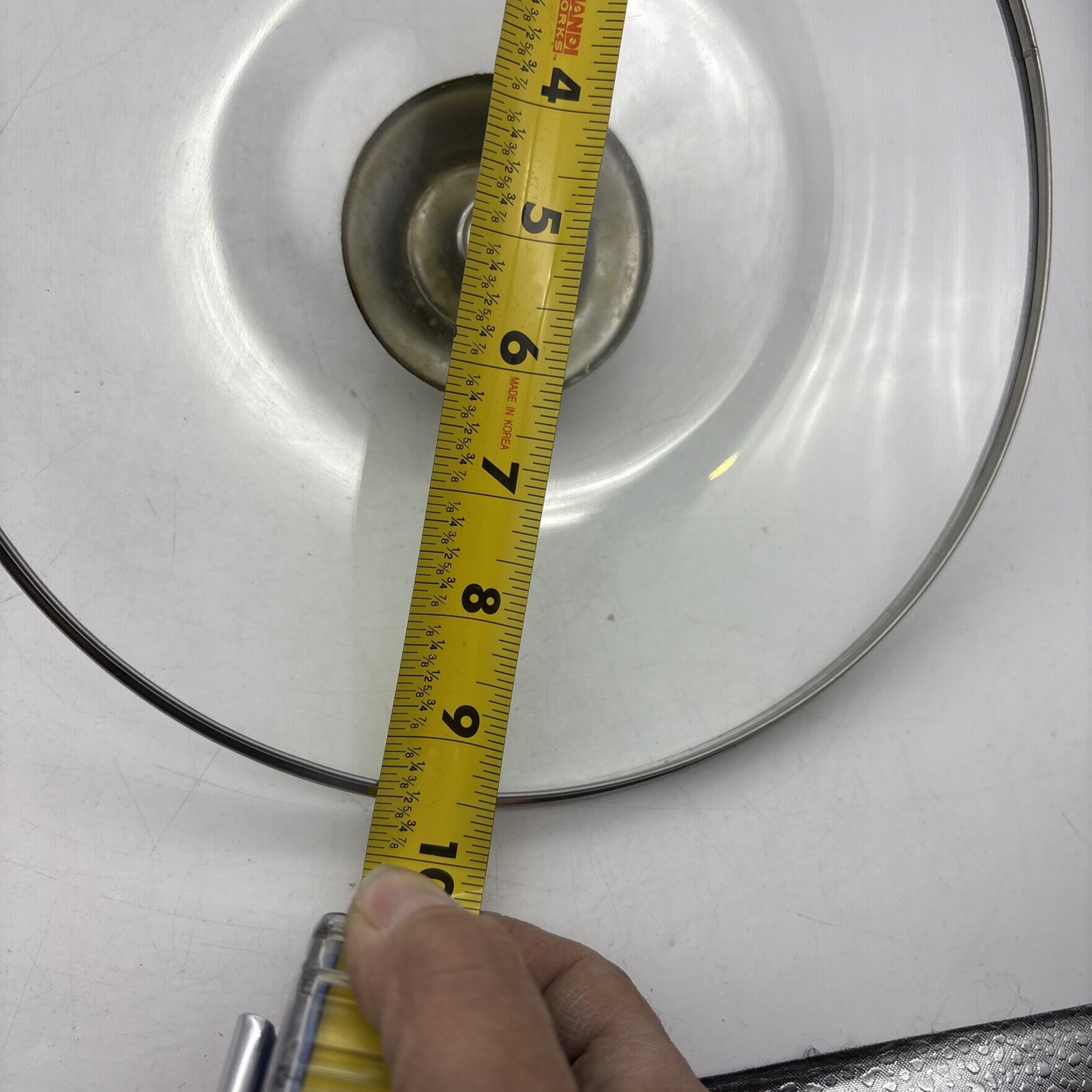 Tempered Glass Replacement Lid 9 5/8” Vented Pot/Pan Plastic Knob