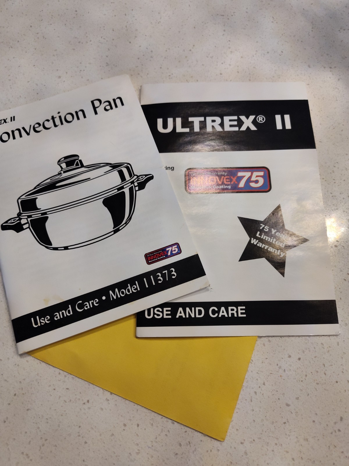 Ultrex 2 Convection Pan Model 11373 Steam Vent Knob, wire rack, non-stick