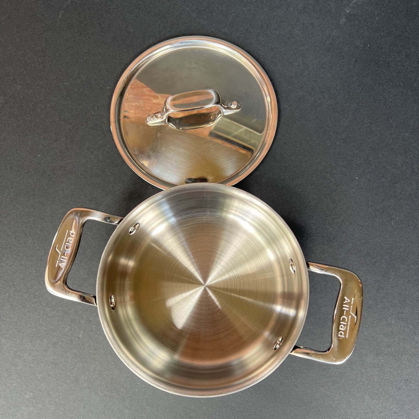 All-Clad Stainless Steel Mini Dutch Oven Cocotte Pot with Lid .5 Qt (1/2 Quart)