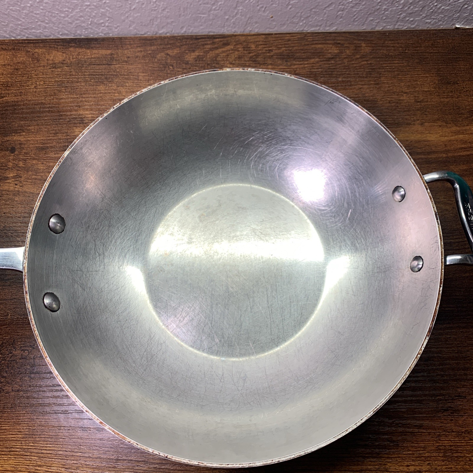 All Clad Stainless Steel Wok Stir Fry Pan 12″ Diameter Single Handle